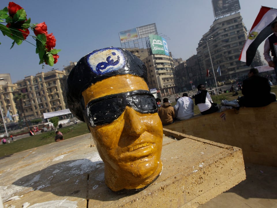 Eine Statue von General Abdel Fattah al-Sisi