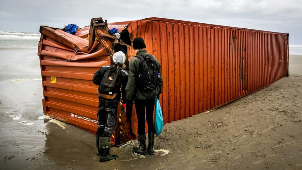 Container am Strand