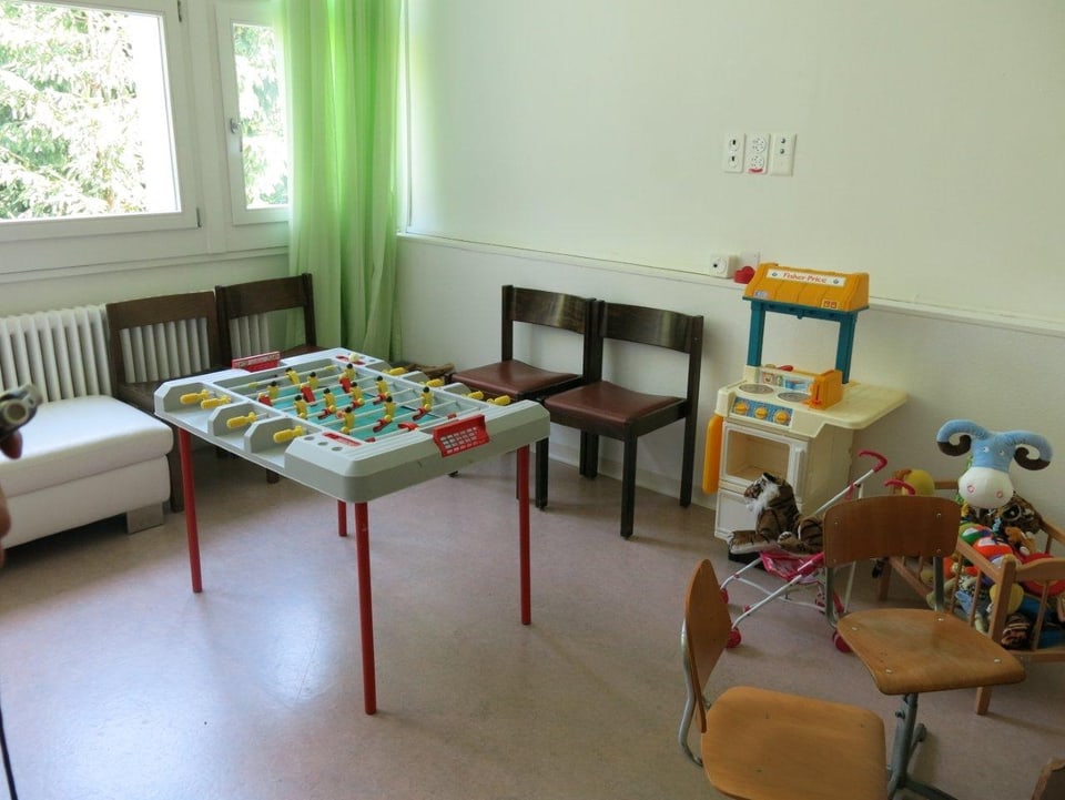 Im Asylzentrum wurde auch ein Spielzimmer für die Kinder eingerichtet.