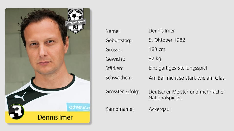 Ist am Ball nicht so stark wie am Glas. Fürs Team Deutschland hats trotzdem gereicht. Dennis Imer. 