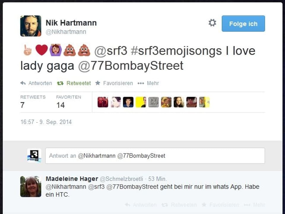 Nik Hartmann hat seine Twitter-Follower nicht enttäuscht. 