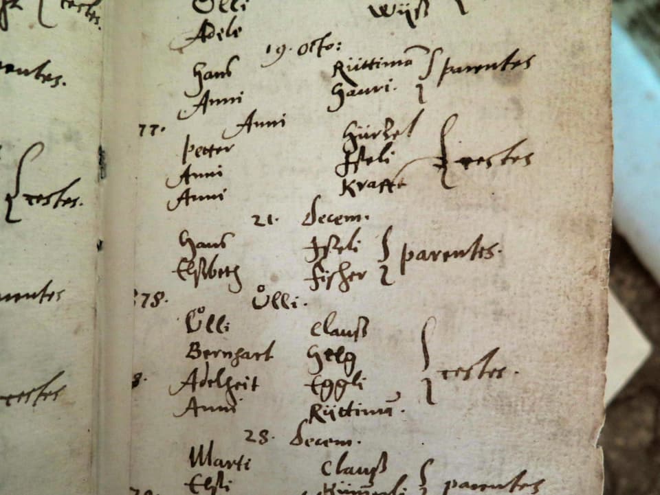Ein Blatt Papier mit von Hand geschriebenem Text in historischer Schrift