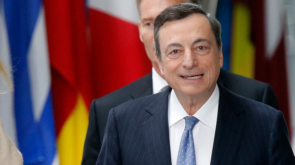 Gibt sich verhalten zuversichtlich: EZB-Chef Mario Draghi.