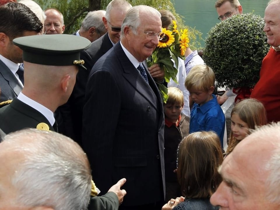 König Albert II von Belgien an der Gedenkfeier in Küssnacht