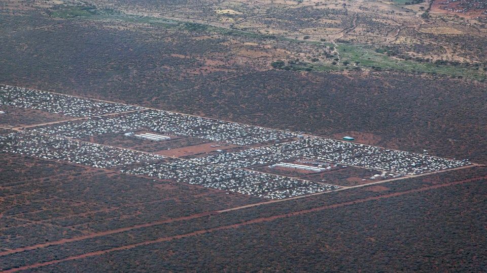Luftaufnahme auf Dadaab.
