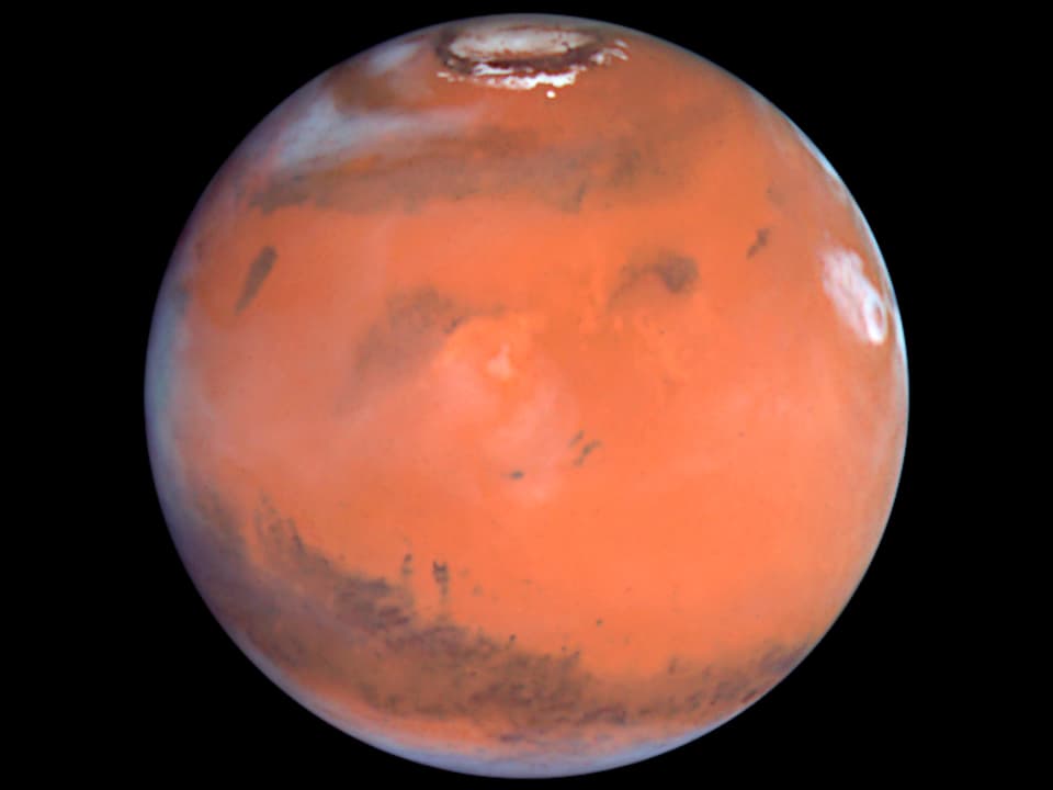 Der Mars auf einem Foto des Hubble-Teleskops