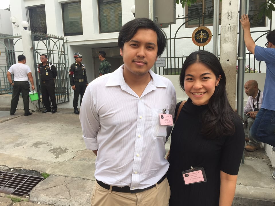 Aktivist und Student Rackchart Wong-Arthichart, einer der 13, die verhaftet wurden.