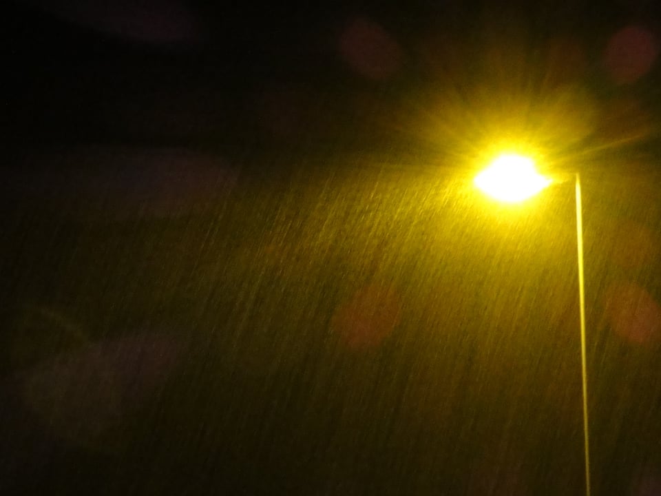 Bild von Regen bei einer Lampf in Dintikon.