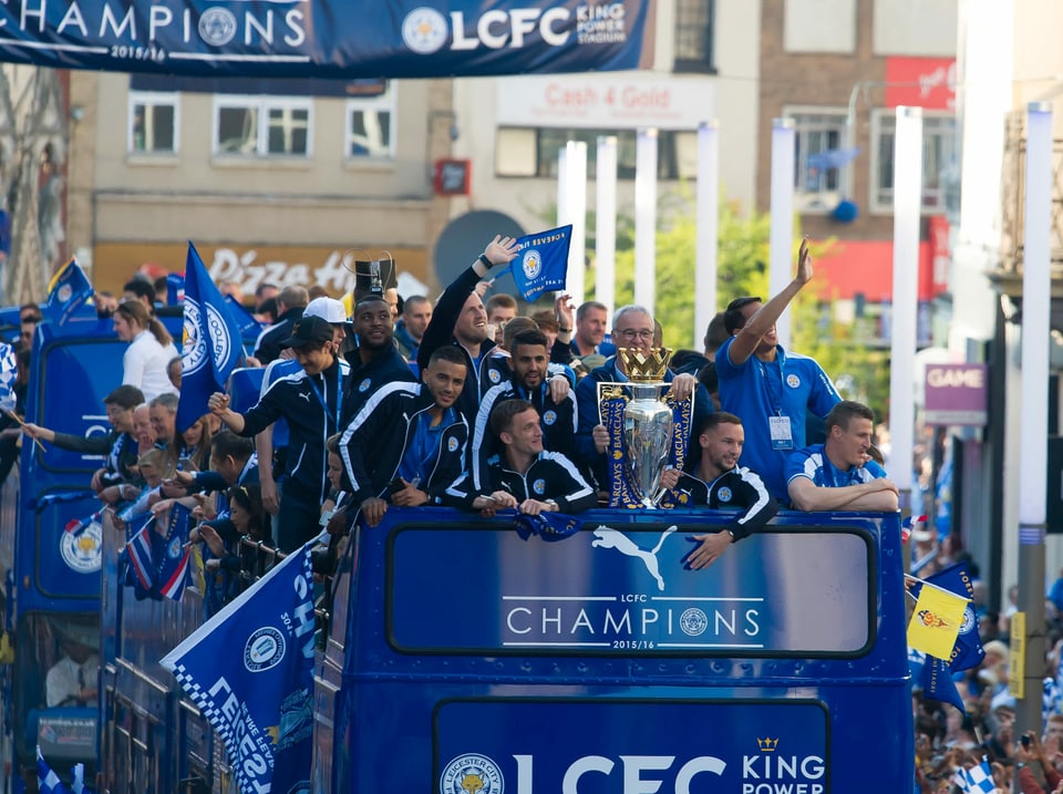 Parade anlässliche Leicesters Meistertitel 2016
