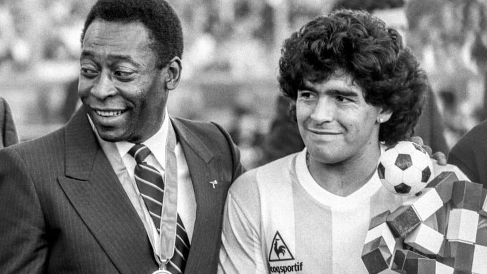 Pelé und Diego Maradona. 