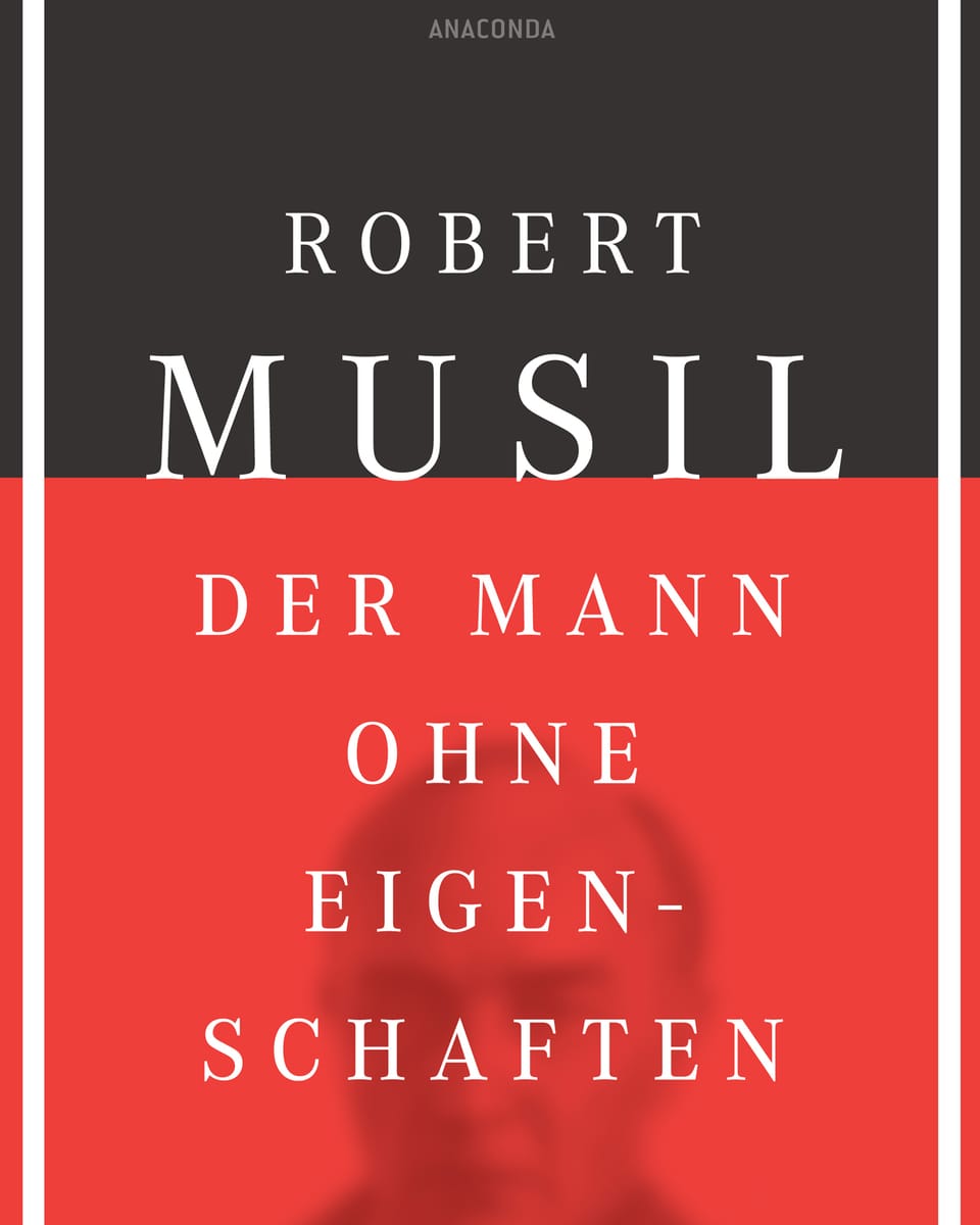 Buchumschlag mit Text: Robert Musil - Der Mann ohne Eigenschaften