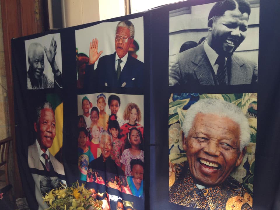 Collage mit Bildern Mandelas