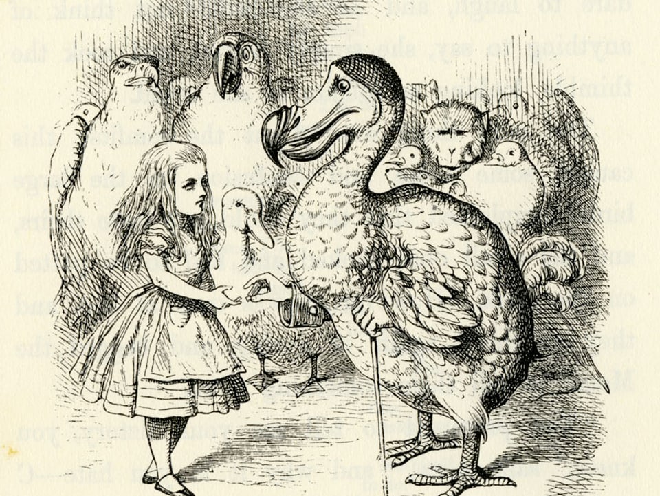 Alice und der Vogel Dodo aus «Alice im Wunderland».