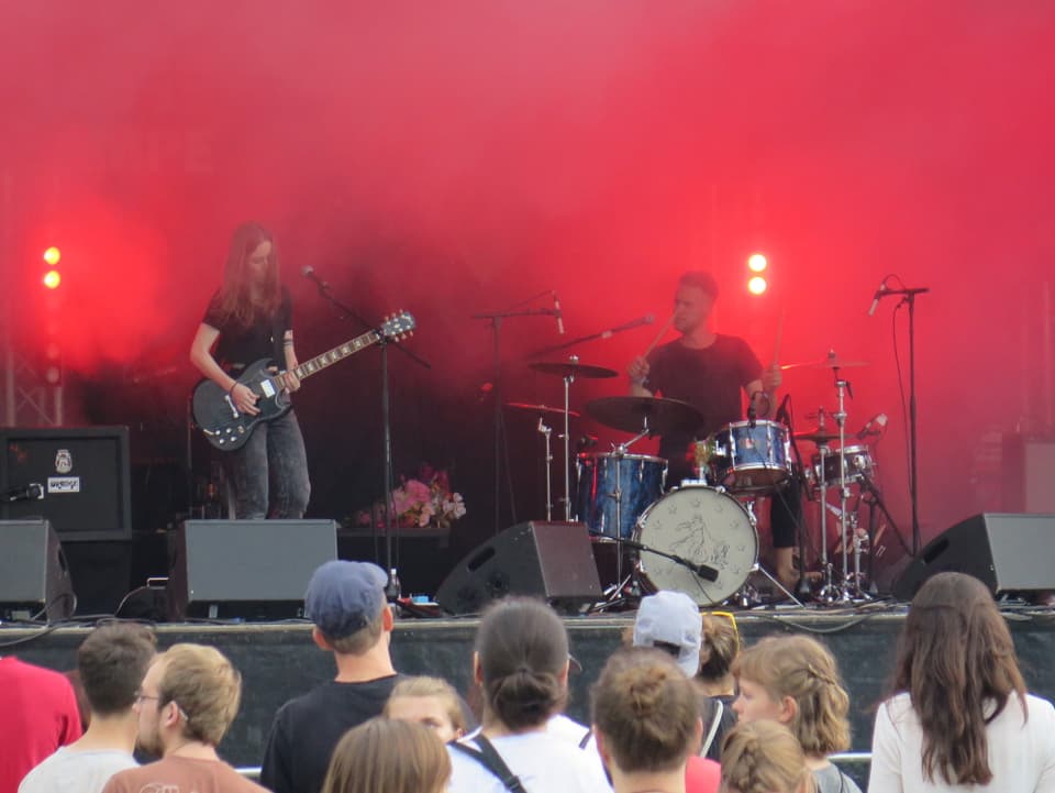 Band auf der Bühne am Open Air St. Gallen