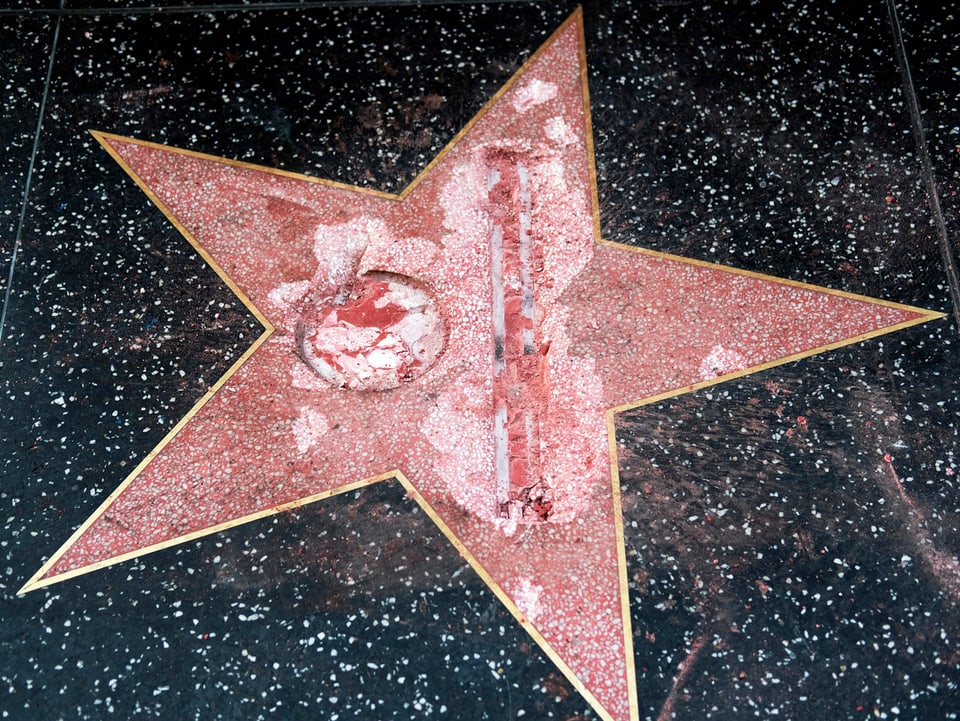 Der Stern von Donald Trump auf dem «Walk of Fame»
