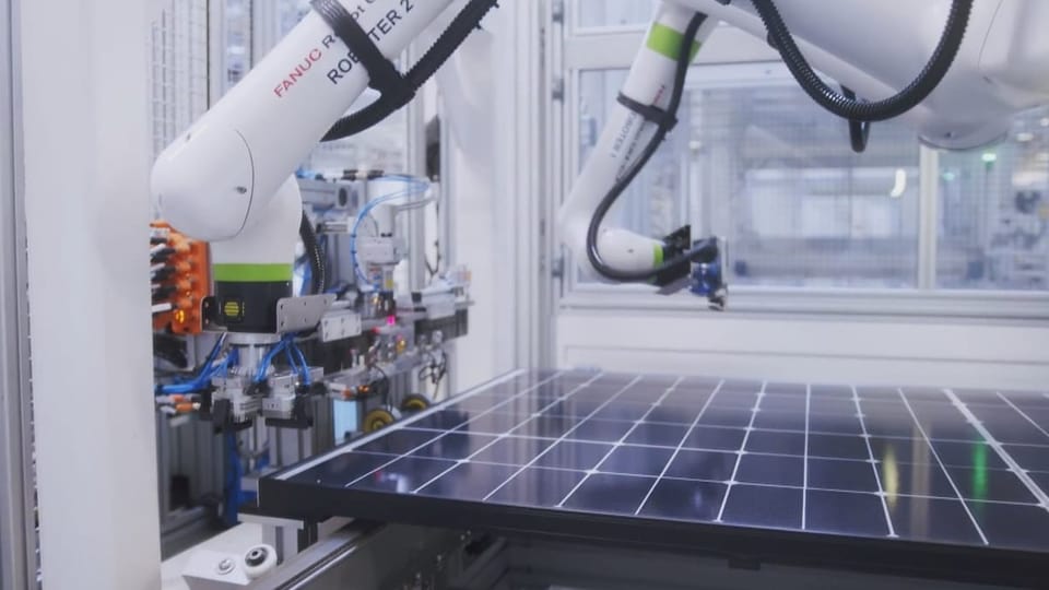 automatisierte Solarmodul-Produktion