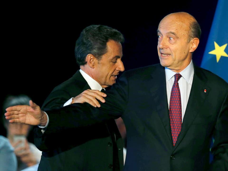 Alain Juppé und Nicolas Sarkozy.