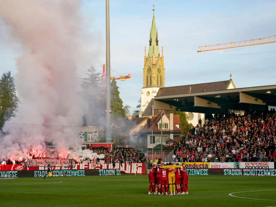 Die Winterthur-Spieler auf der Schützenwiese.