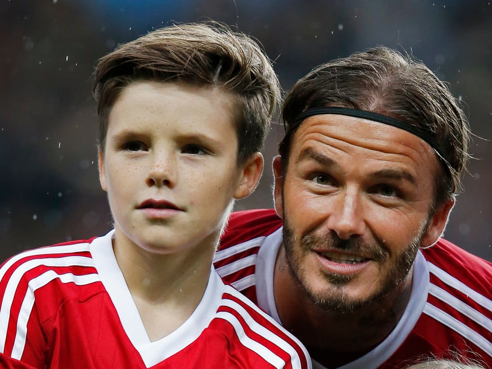 David Beckham mit seinem jüngsten Sohn Cruz
