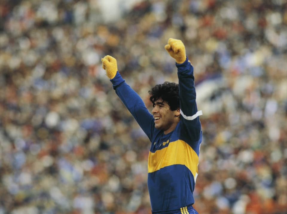 Maradona im Trikot der Boca Juniors
