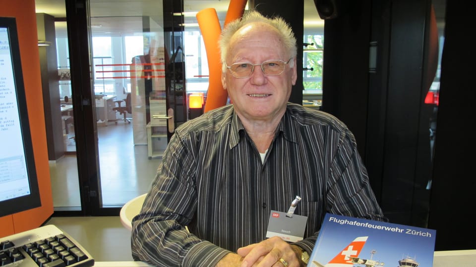 Otto Bourquin, ehemaliger Pikettchef der Flughafenfeuerwehr (1.11.2013)