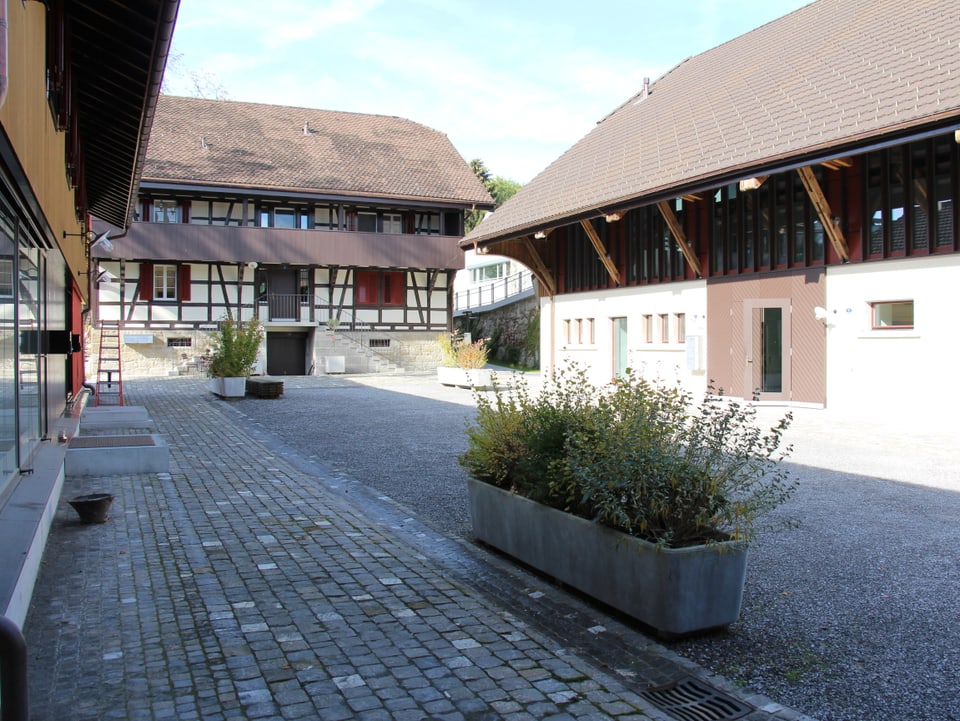 Der Hauptinnenhof des Hammerguts in Cham.