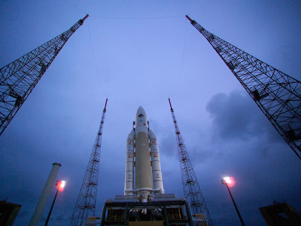 Ariane-Rakete auf Startrampe