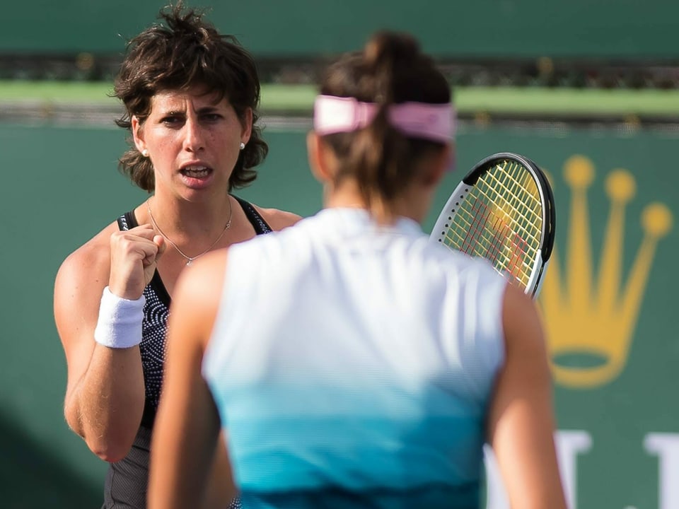 Carla Suarez Navarro und Garbiñe Muguruza. 