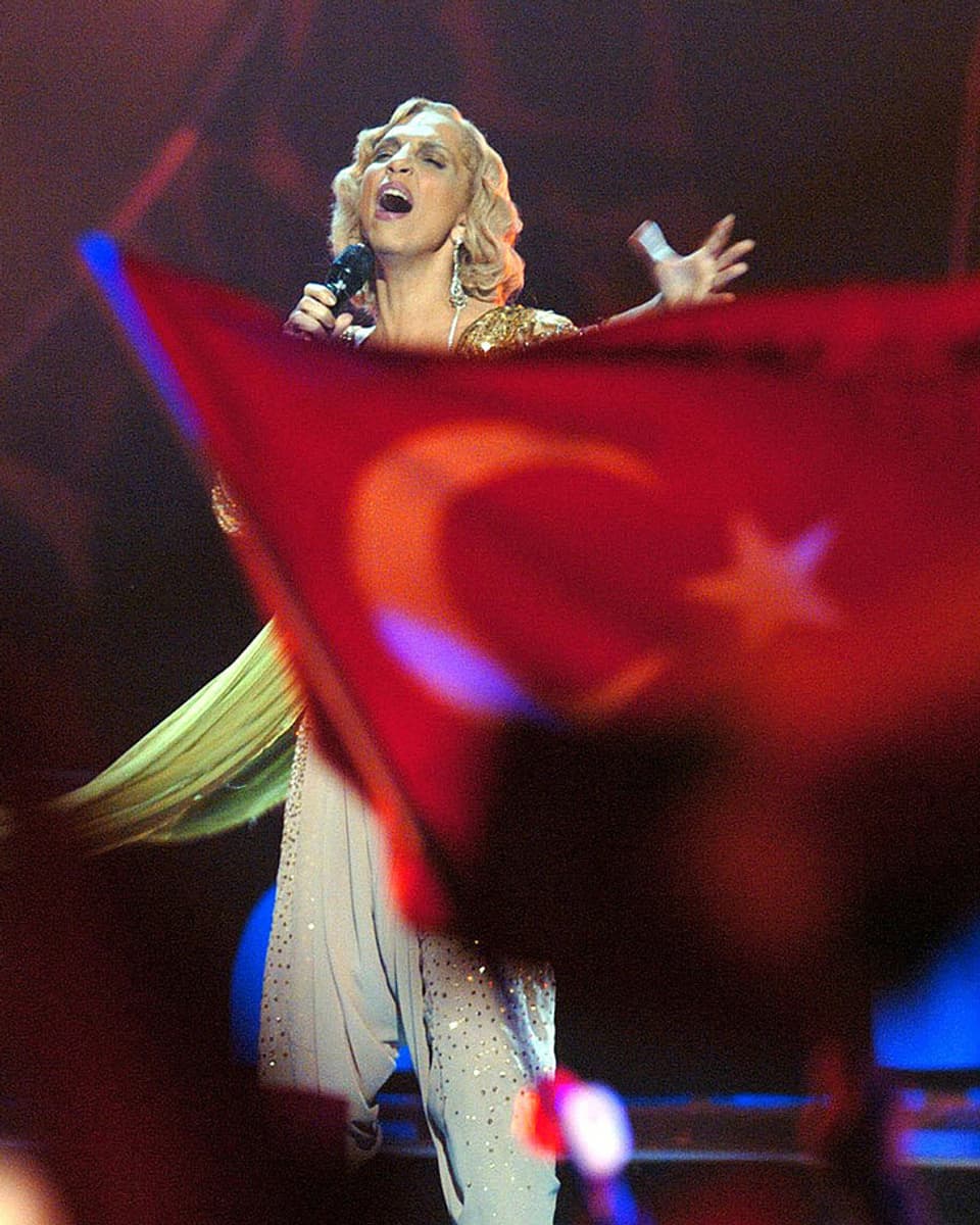 Türkische Flagge im Publikum