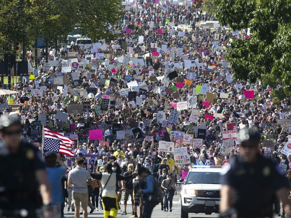 Grosser Protestzug in Washington.