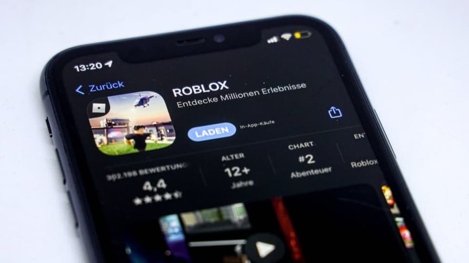 Screenshot von Roblox auf Smartphone.