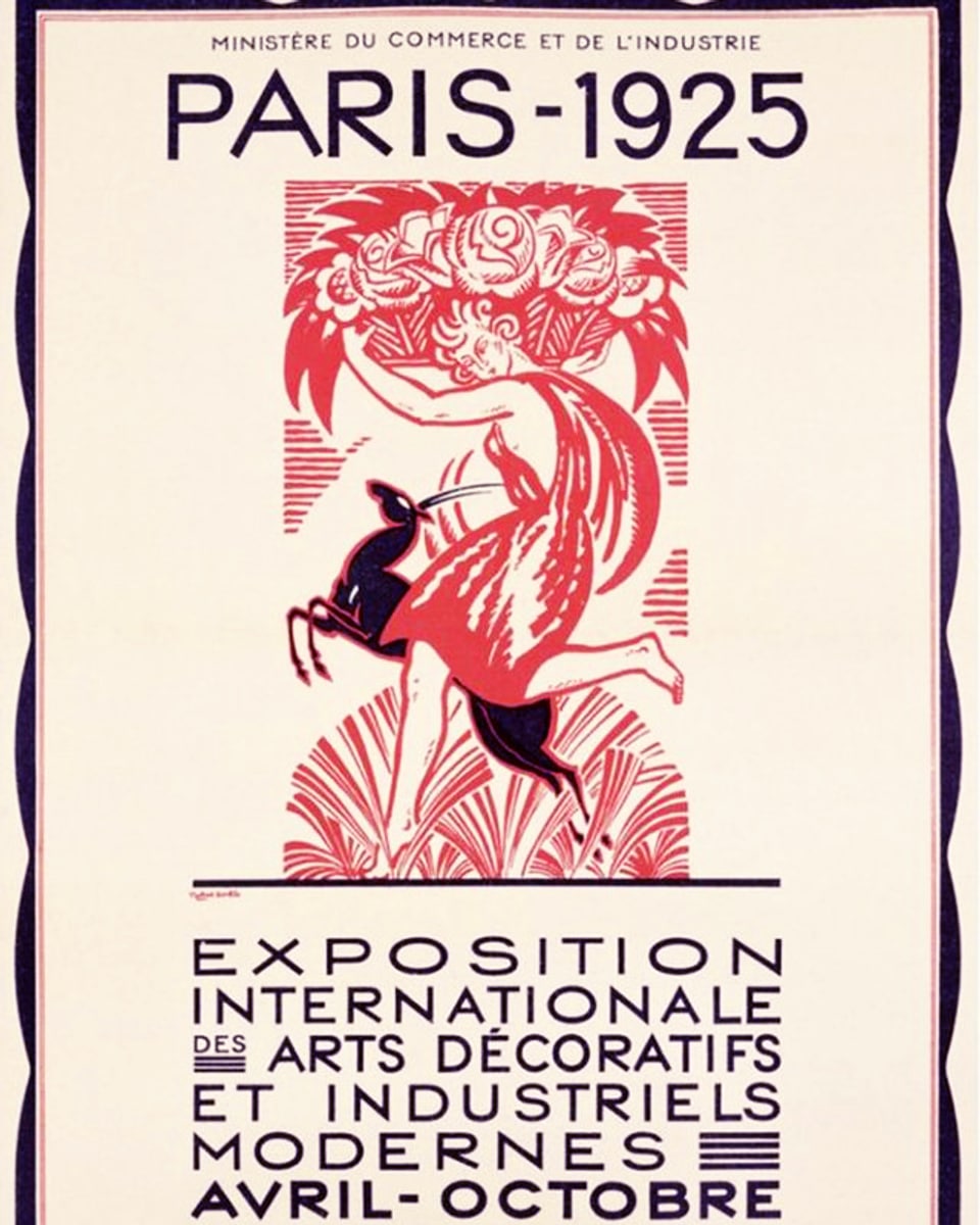 Ein Plakat mit dem Titel «Exposition internationale des arts décoratifs et industriels modernes»