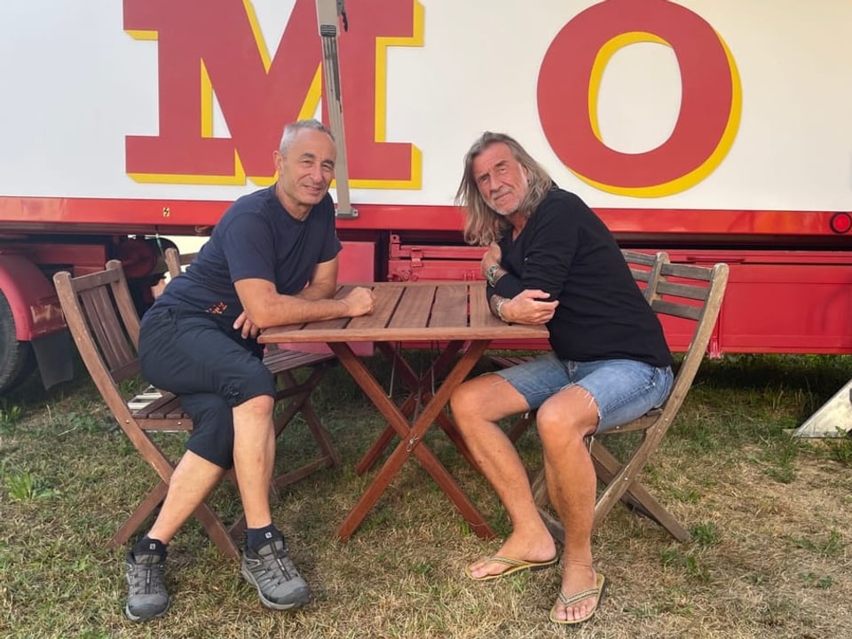 Ralph und Johannes Muntwyler Ralph und Johannes sitzen am Tisch