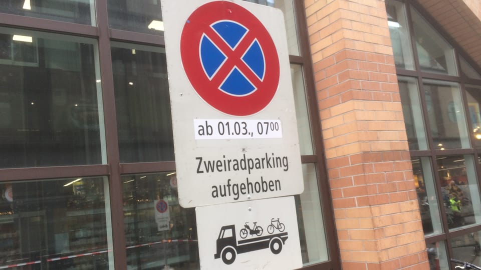 Parkverbot für Velos ab 1.3. 