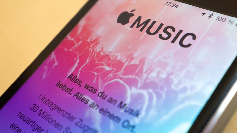 Der Begrüssungsscreen von Apple Music: Alles an einem Ort.