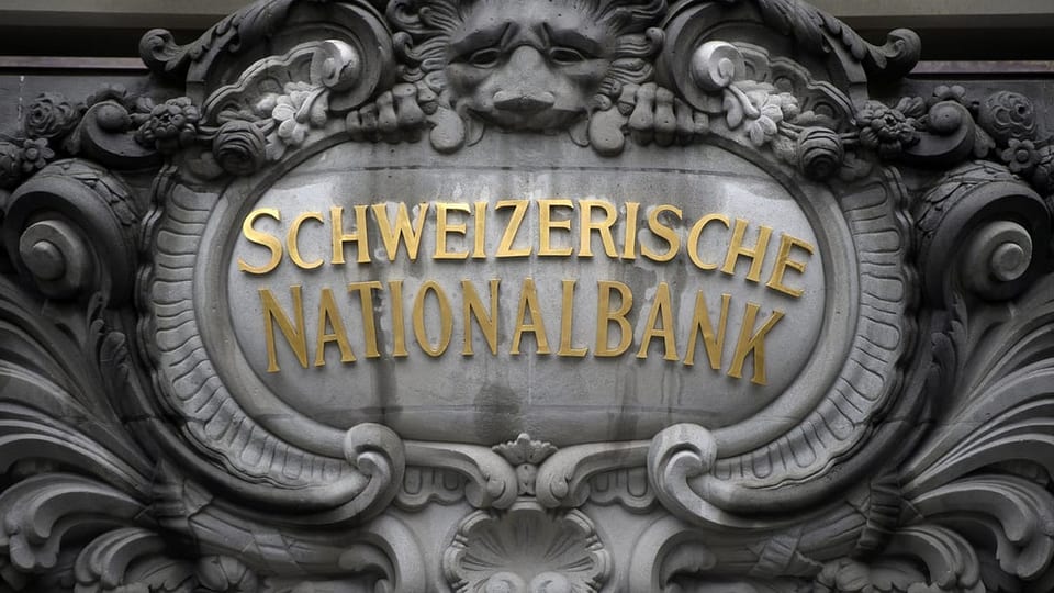 Schweizerische Nationalbank: Inschrift am Gebäude der Nationalbank in Bern