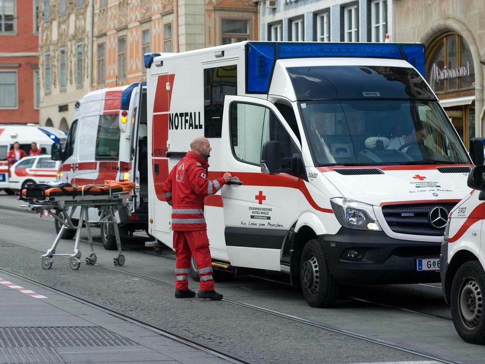 Krankenwagen in Graz.