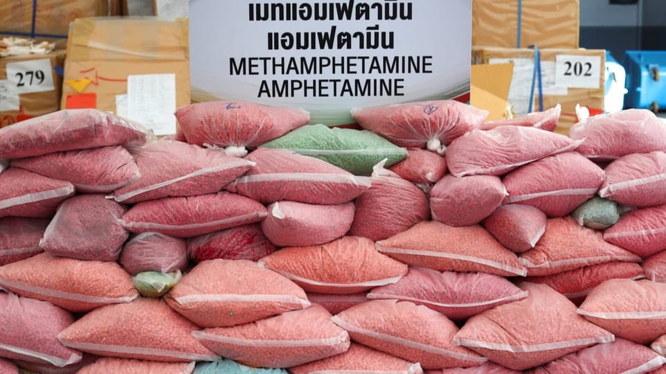 Drogenfund in Thailand, 2020. 