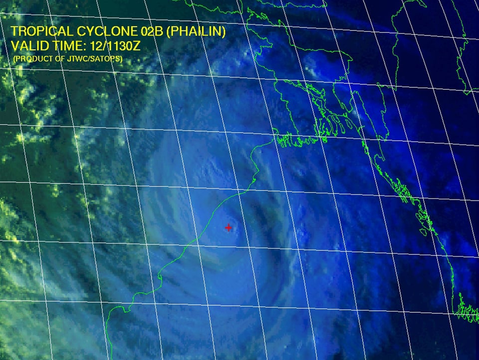 Satellitenbild des Zyklons.