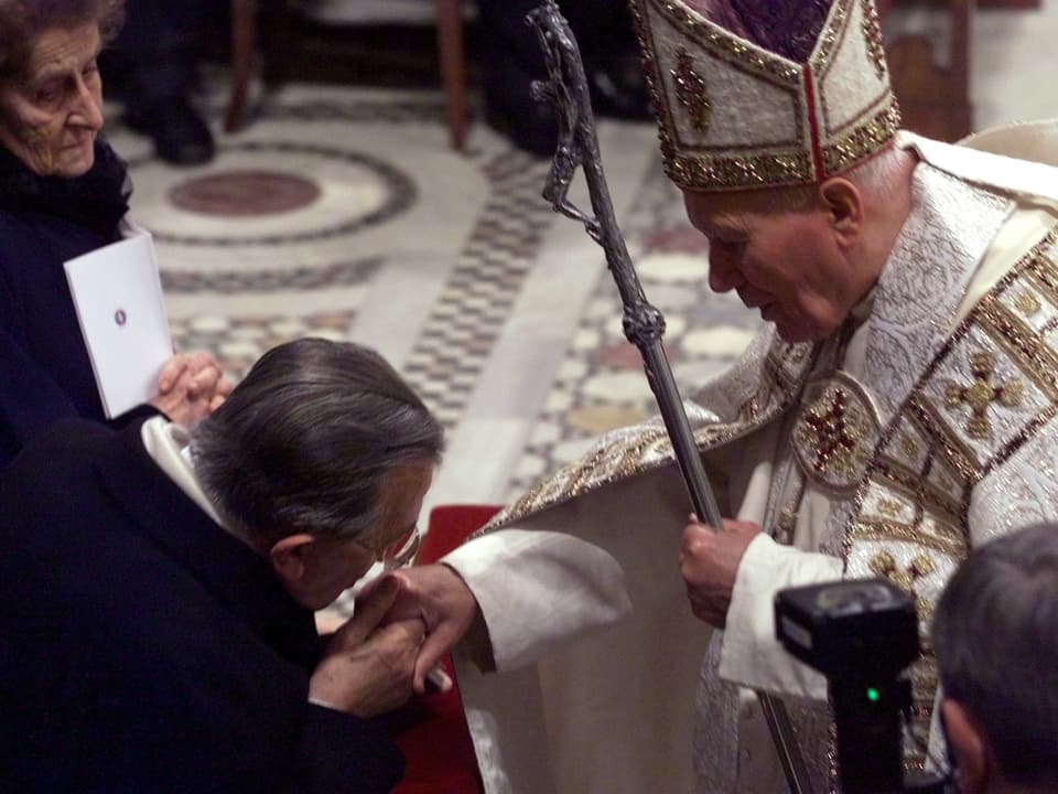 Andreotti und Papst Johannes Paul II.