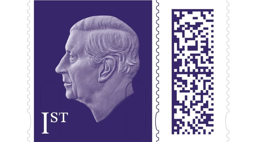 Briefmarke mit Kopf von König Charles lll.