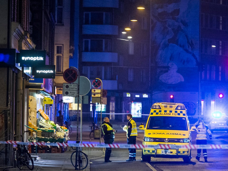 Nahe des Bahnhofs Nørrebro wurde der mutmassliche Täter am frühen Sonntagmorgen erschossen. 