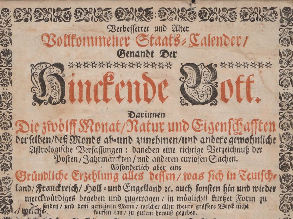 Ansicht der Inhaltsangabe der Ausgabe von 1718