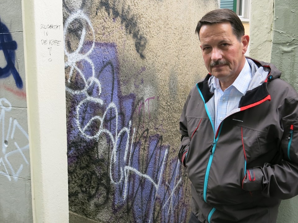 Er stört sich an den Graffiti und Sprayereien: der Präsident des Leist Bern Nord, Thomas Ingold. 