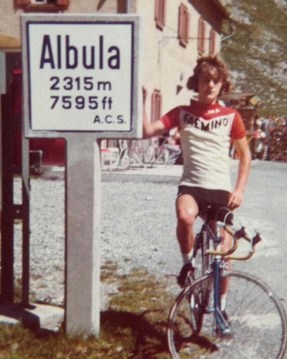 Hanspeter Bäni 1975 auf dem Albulapass
