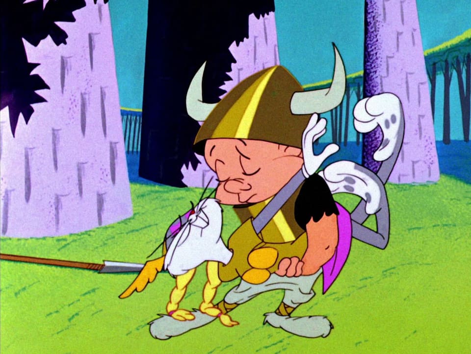 Elmer Fudd als Siegfried und Bugs Bunny als Brünnhilde in einem «Pas de deux».