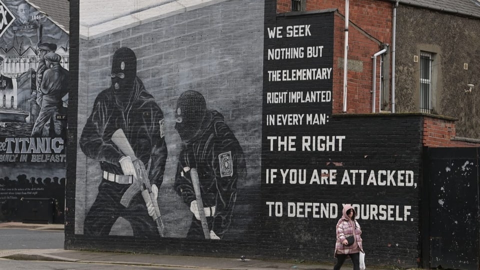 Wandgemälde von Unionisten in Belfast