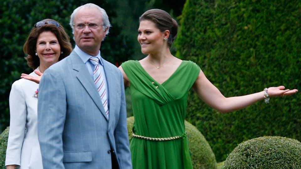 Kronprinzessin Victoria mit Vater König Carl Gustaf