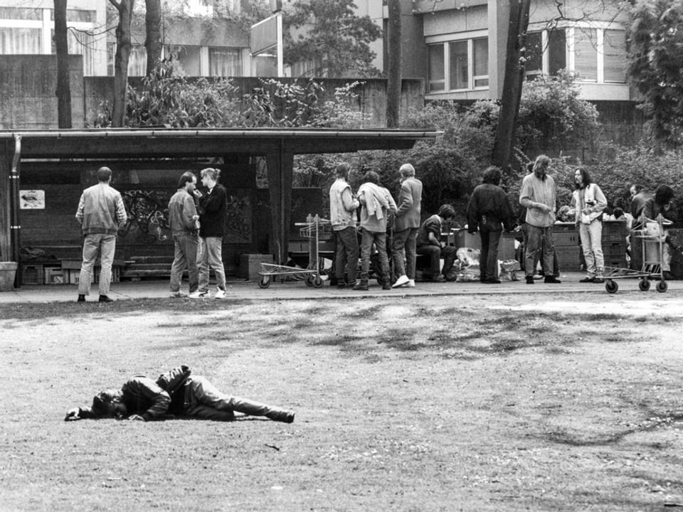 Im Berner Kocherpark traf sich bis zum 31. März 1992 die Drogenszene.