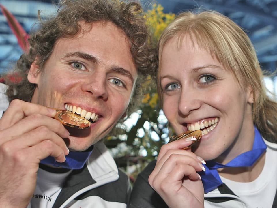 Die Goldmedaille glänzt immer noch Toni Müller und Irene Schori